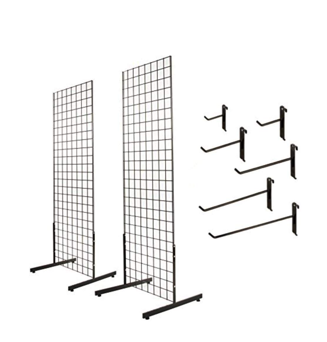 2' x 6' Gridwall Panel Tower with TBase Floorstanding