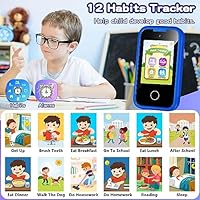 Kids Smart Phone Girl, Christmas Birthday Gifts for Boy Girl Age 3-10 Kids Toys Cell Phone,Touchscreen Toddler Learning Play Toy Phone - Image 7
