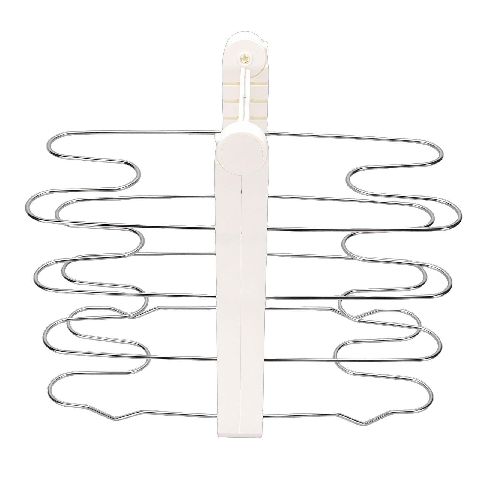 Fockety Organizzatore per Pentole e Padelle, 8 Divisori Regolabili in Acciaio Inossidabile con Design Verticale Pieghevole e Girevole, Fessure a Forma di U per Riporre la Dispensa (WHITE)