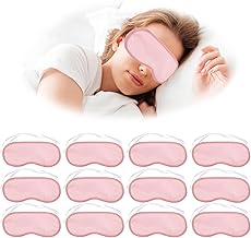 GLEAVI Pink Eye Masks Bulk :16Pcs Night Eye Mask Disposable Blindfolds Eye Cover Comfortable Sleep Masks for Travel Use Eye Blindfold Sleep Masks for Women