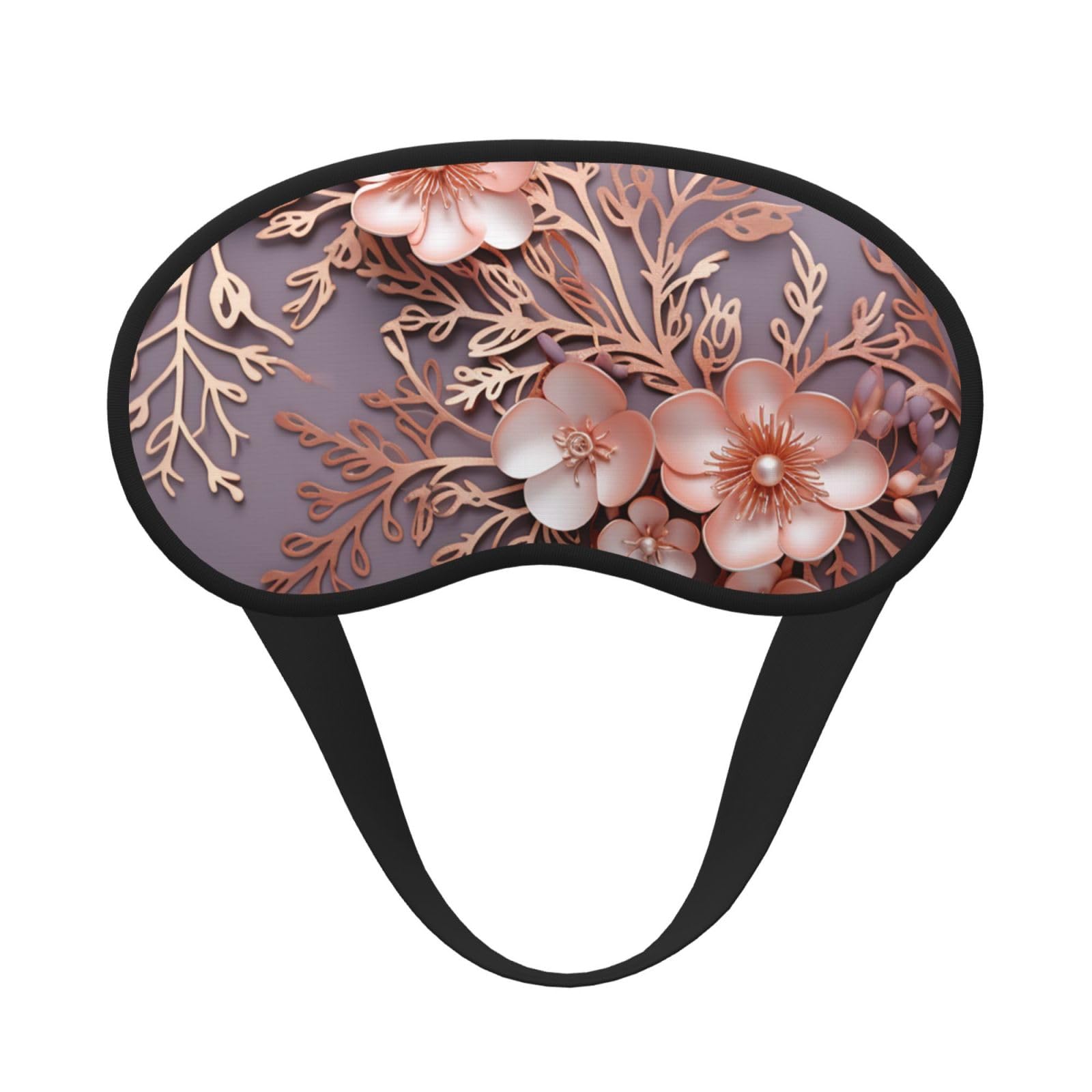 Sleep Mask for Side Sleeper Silk Sleeping Eye Masks with Elastic Strap Super Soft Eye Sleep Shade Cover Rose Elegant Decorative Floral Blackout Night Blindfold for Women Men Travel