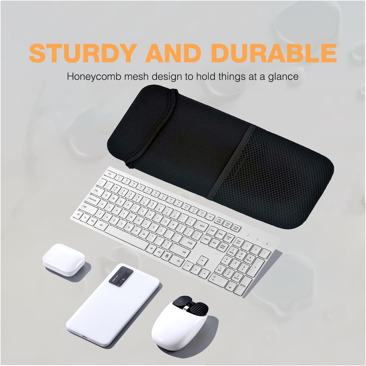 Custodia Da Viaggio In Neoprene Per Tastiera E Mouse Logitech POP ICON Keys - Impermeabile, Antipolvere, Con Maniglia E Tasca A Rete