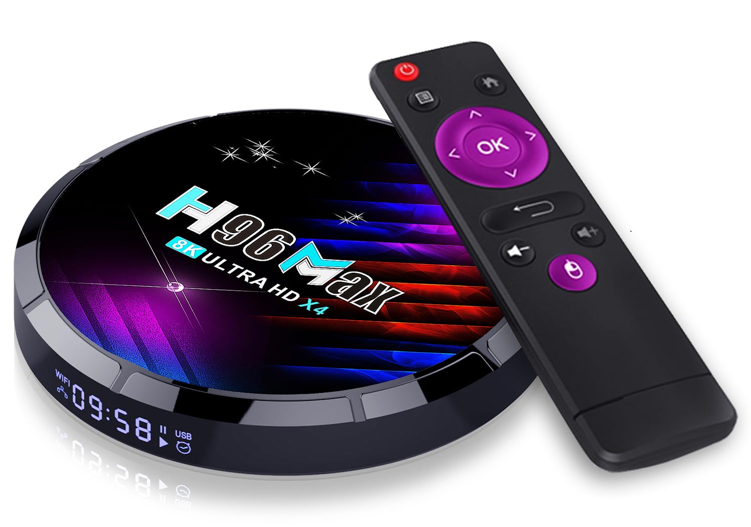 LEFFOT Android 11 TV Box, X4 4K Ultra HD Streaming Device for TV, 4GB RAM + 64GB ROM, Smart TV Box with HDR10+, 2.4G & 5G Wi-Fi5, 1000M Ethernet, BT 4.0, Amlogic S905X4 64-bit Quad Core ARM Cortex A55