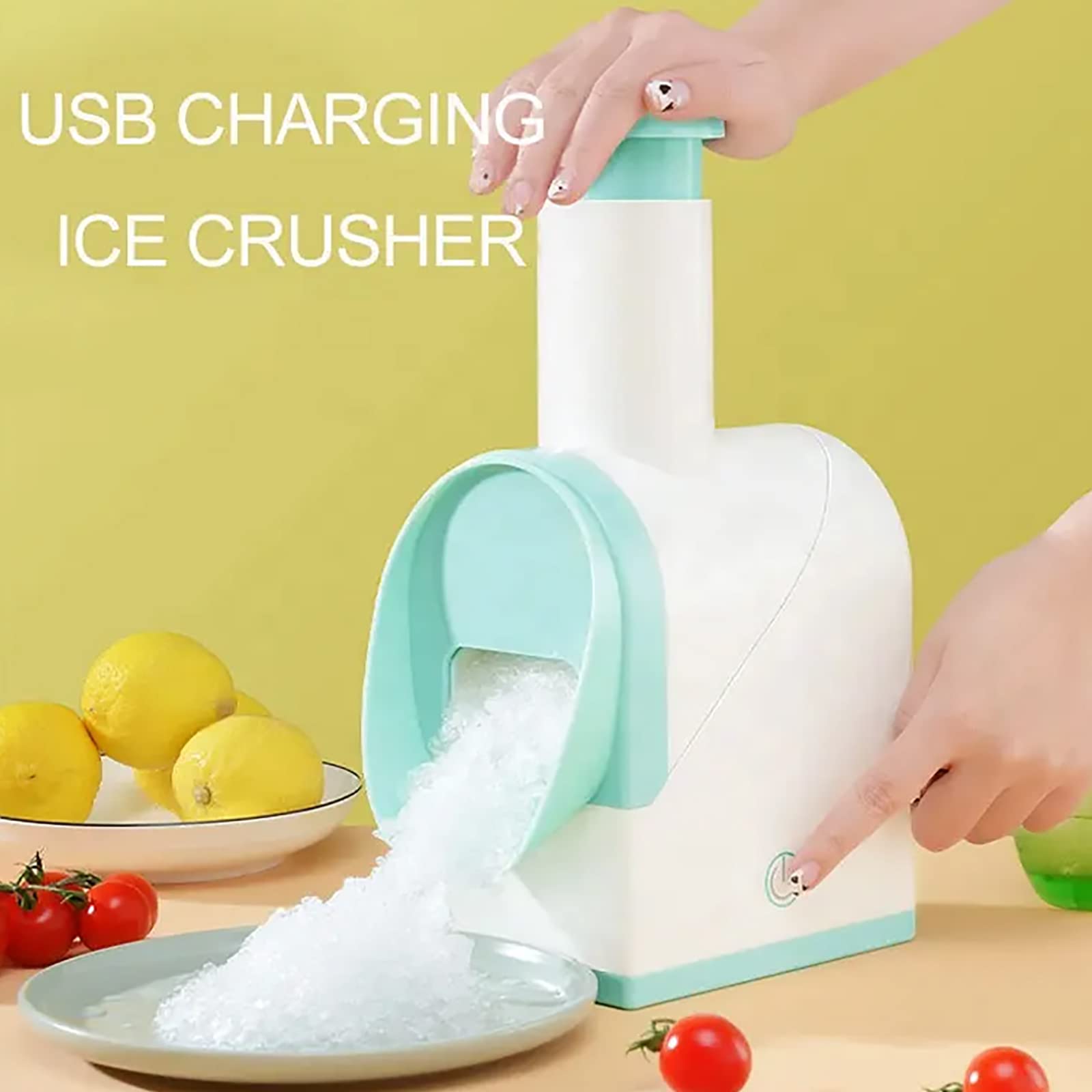 Snow Cone Maker, Máquina De Hielo Raspado De 60 W Máquina De Cono De Nieve con Batería De 1500 MAh, Arranque con Un Botón Y Motor Potente, Diseño Dividido, para La Familia, Restaurantes, Bares