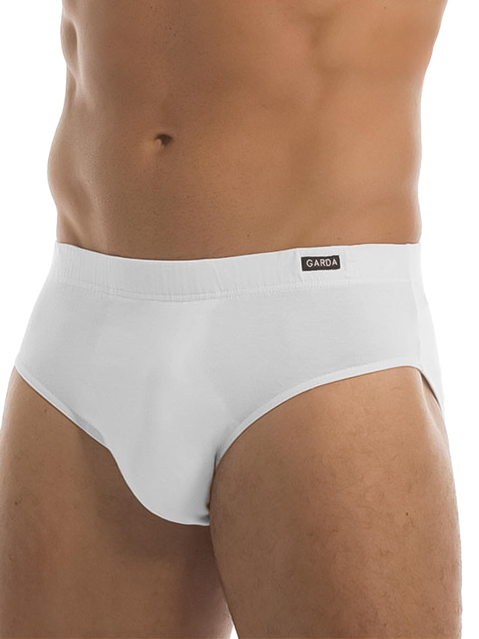 GARDA - 6 Slip Midi Uomo in Cotone Bielastico, Slip Medio Elastico Ricoperto 3471