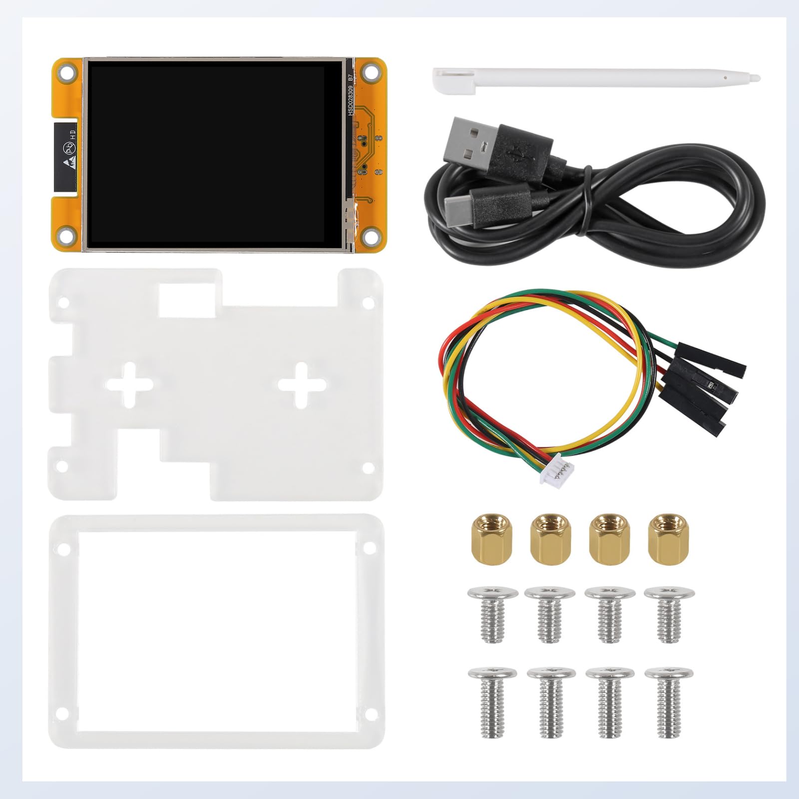 Display ESP32 da 2,8 pollici con custodia in acrilico, modulo ESP32 ESP32-2432S028R WiFi+BT Dual-core TFT driver ILI9341 per Arduino IoT, scheda di sviluppo ESP32 240X320 Smart LCD Display Screen