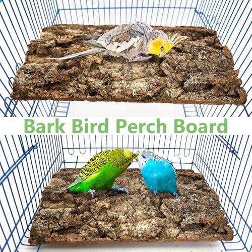 Apatal-Cork-Bark-Perch-for-Birds-2-PCS-Natural-Cork-Chewing-Toy-Flat-Budgies-Bark-Seat-Board-Wood-Bark-Background-Decor-Panel-Birdcage-Accessories-for-Parakeet-Lovebirds-Cockatiels-Conures