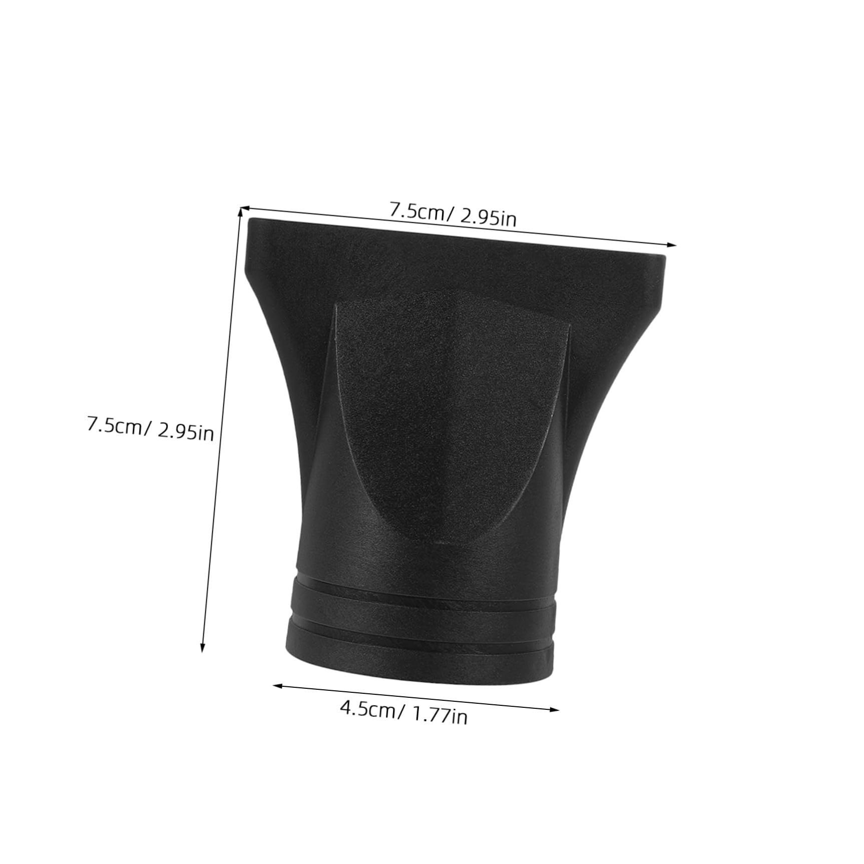 COLLBATH Boquillas Estrechas Fácil Instalación para Secador de Pelo 4 Piezas Accesorio de Plástico Negro Compatible Boquillas de 4-4.8cm para Secadora