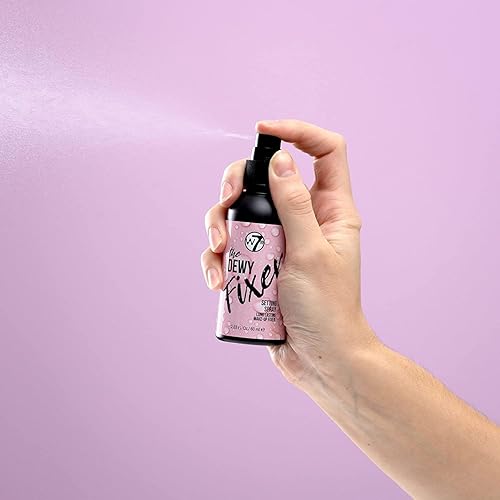 Miniatura 3 de W7 The Fixer Spray fijador de maquillaje, acabado húmedo, fórmula ultrafina, libre de crueldad animal y vegano, paquete de 2