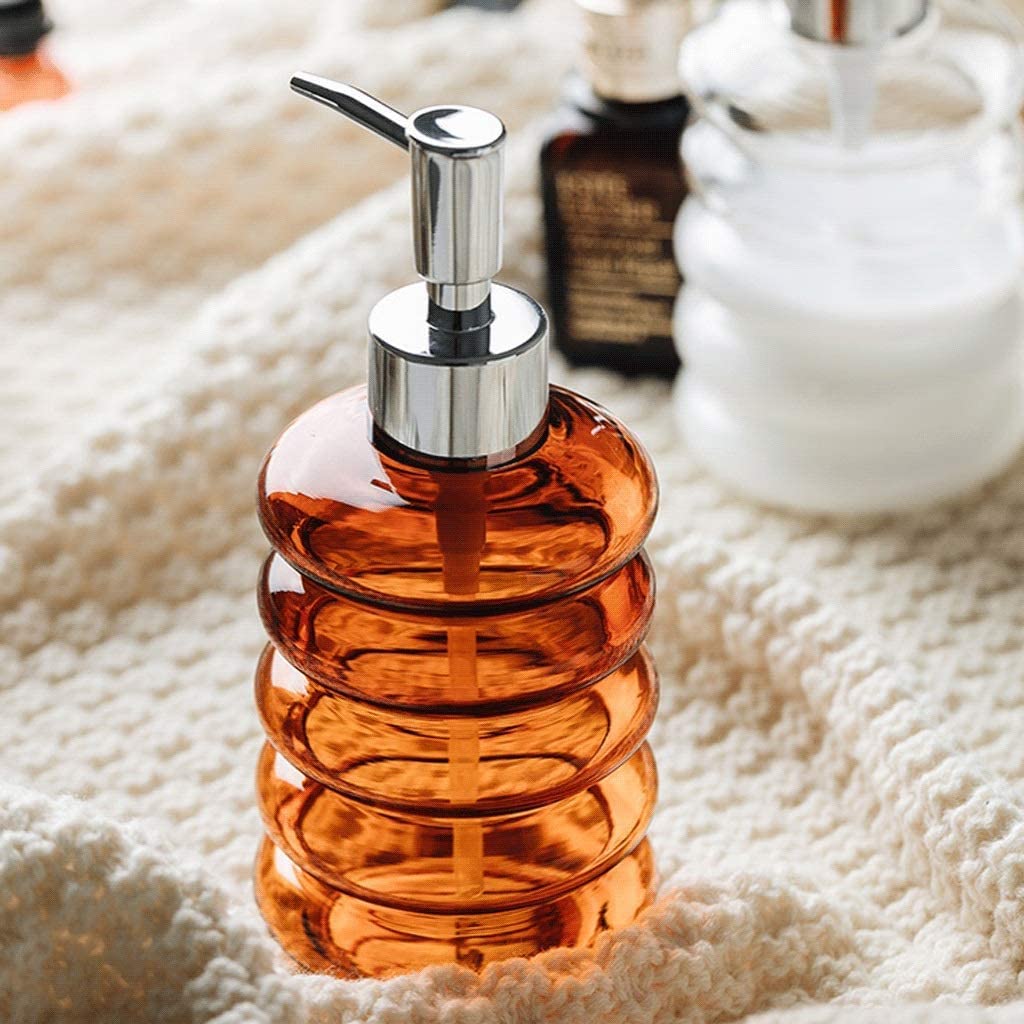 Nachfüllbare Seifenspender Glas-Seifenspender mit Abnehmbarer Pumpe, nachfüllbarer Handseifen-Lotionspender, klare Lotionsflasche für Küche, Badezimmer, 10 oz Für Küchenbad