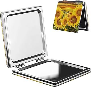 Sunflower Pattern Portable Pocket Makeup Mirr...