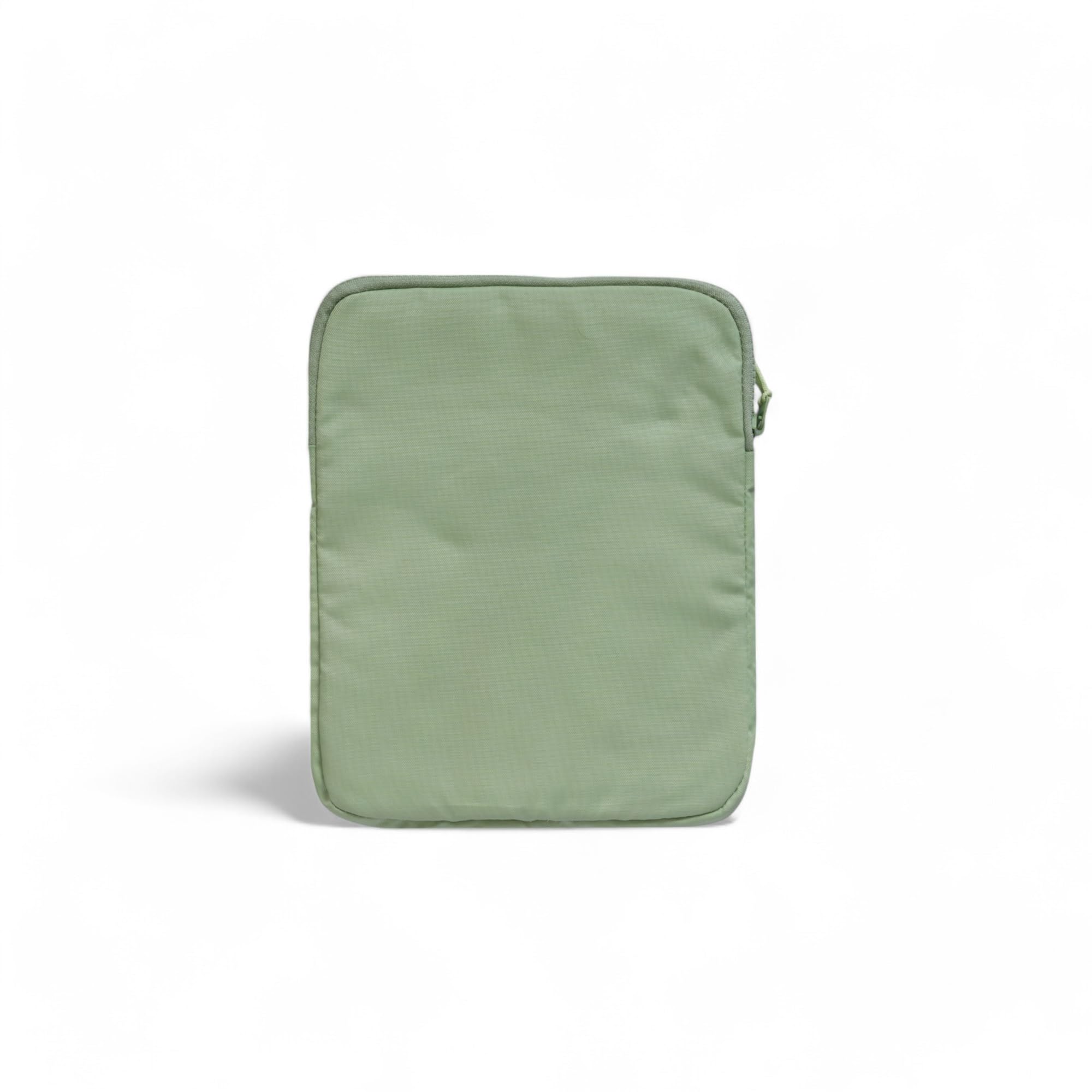 QIPS Tablet Sleeve Bag for up to 12-Inch Tablets – Water-Resistant PU-Coated Case with Front Pocket – Lightweight iPad & Tablet Cover for Work, School & Travel – Slim Protective Design (Green) 1