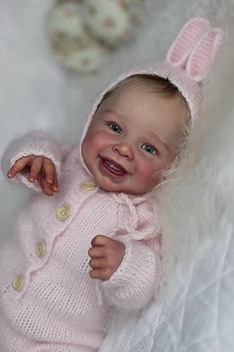 Miniatura 7 de Muñecas de bebé recién nacidas realistas de 20 pulgadas, muñecas de bebé prematuro recién nacidas, cuerpo de tela suave, muñeca de vinilo de