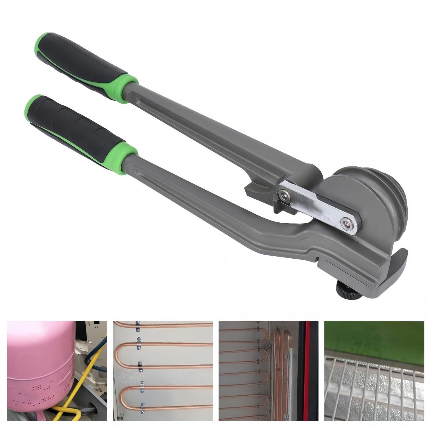 Ręczna giętarka do rur 3 w 1, giętarka do rur HVAC z gięciem 180° i wygodnym uchwytem do rur miedzianych i aluminiowych 1/4, 3/8, 1/2 cala - trwała i łatwa w użyciu