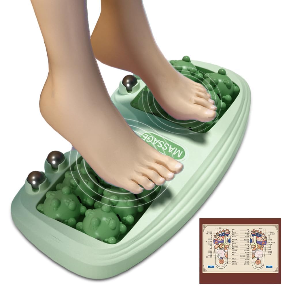 UDKI Foot Massager Roller - Green, Dual Foot, Heel, Arch Massage Roller for Pain Relief, Tired Feet Stress Pressure Relaxation | Acupuncture Massage with Magnetic Ball for Women & Men (B0D9Y2Y4HD) Amazon Price History, Amazon Price Tracker