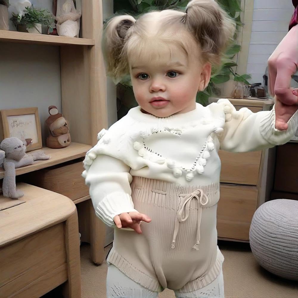 66 cm duży rozmiar Reborn lalki dla maluchów prawdziwe życie Reborn Baby Dolls blond włosy dziewczyna miękka tkanina ciało obciążone, które wyglądają jak prawdziwa lalka niemowlęca zabawka