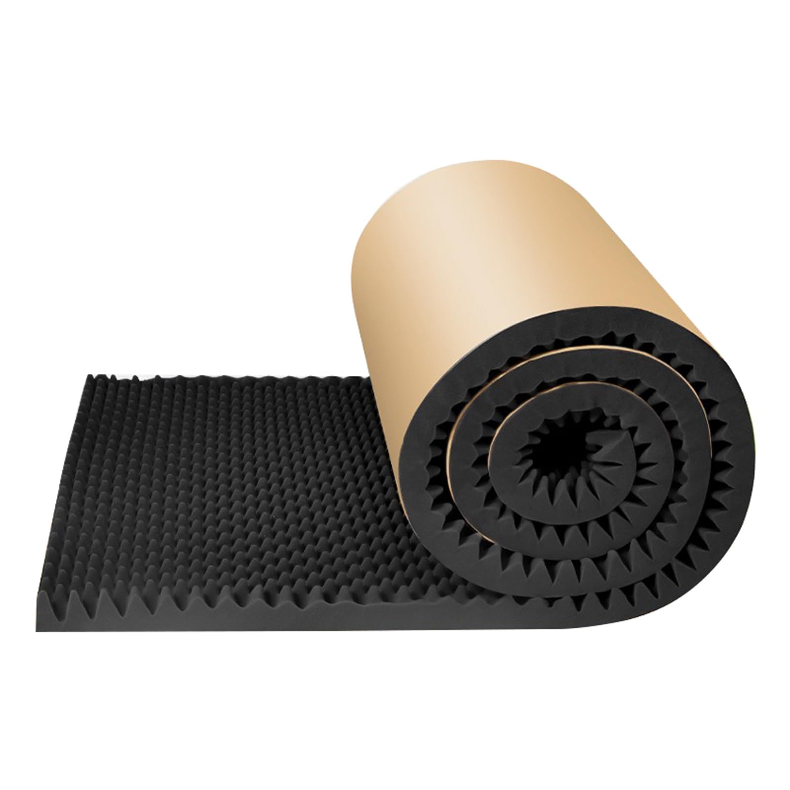 Panneaux Acoustiques Mousse D'insonorisation Isolation Acoustique Ignifuge,Haute Densité,Absorption pour Studios D'enregistrement,Salles de Musique (Noir, 20mm Thick/1 * 10m)