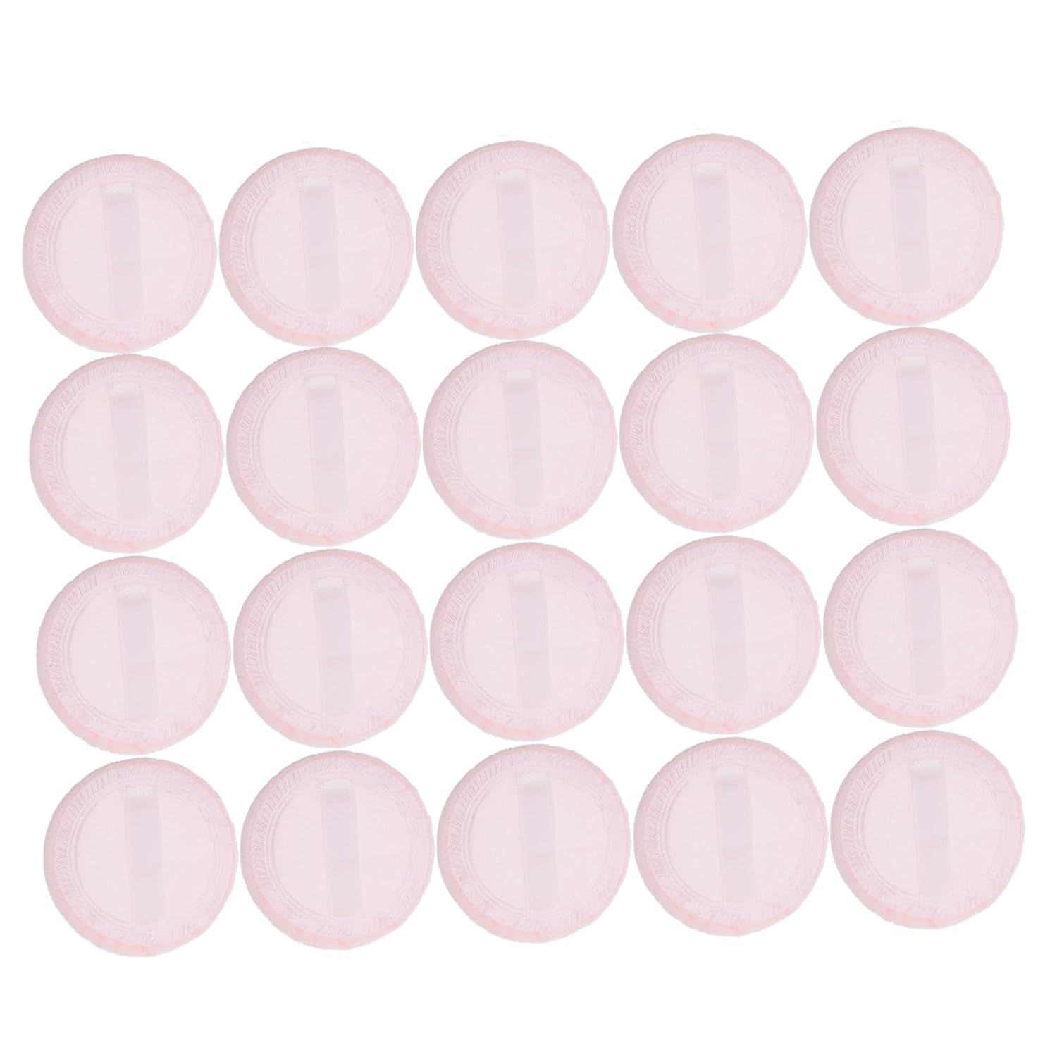 HOMSFOU 20pcs Pink Cotton round Powder Puff for Foundation Makeup Application, Soft and Comfortable Material, Easy to Clean, for Daily Use and Professional Wedding Makeup