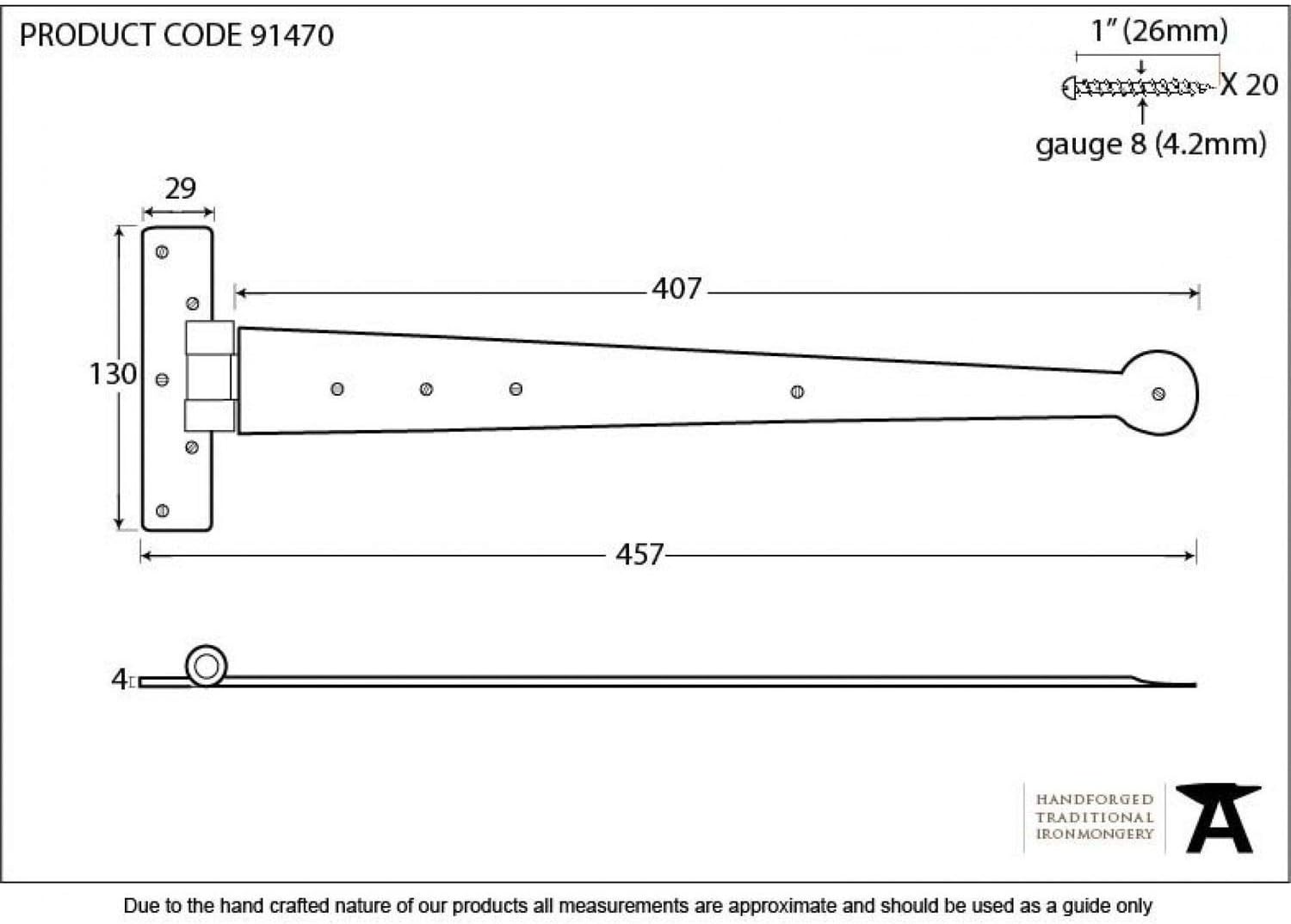 Super Cheap 🛒 From The Anvil 18-inch Beeswax Finish Penny End T-Hinges One-Day Sale: Up to 60% Off From The Anvil 18-inch Beeswax Finish Penny End T-Hinges