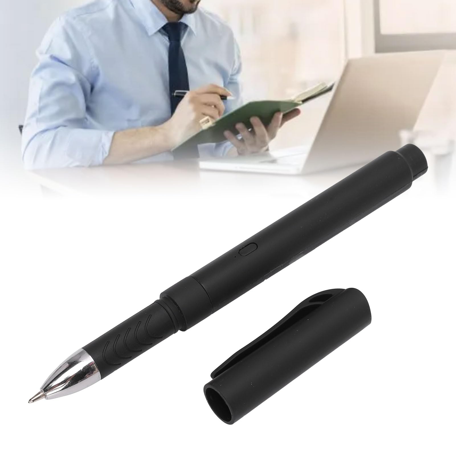 Auricular con Bolígrafo Bluetooth, Auricular Inalámbrico ABS 2 en 1 con Micrófono Incorporado, Batería de Bolígrafo de 170 MAh, Uso de 4 Horas para Reuniones de Negocios, Llamadas Diarias