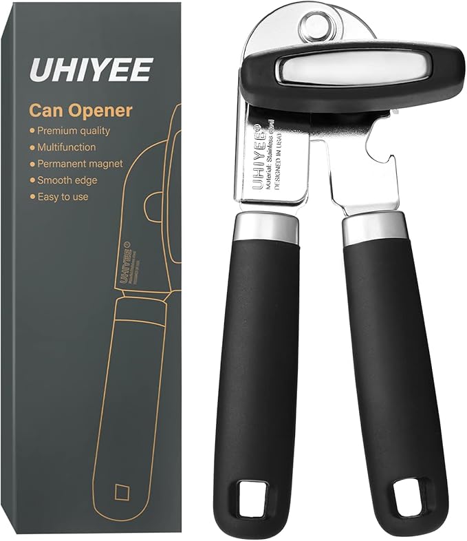 Tin Opener Can Opener Manual, UHIYEE Upgrade Stainless Steel Can