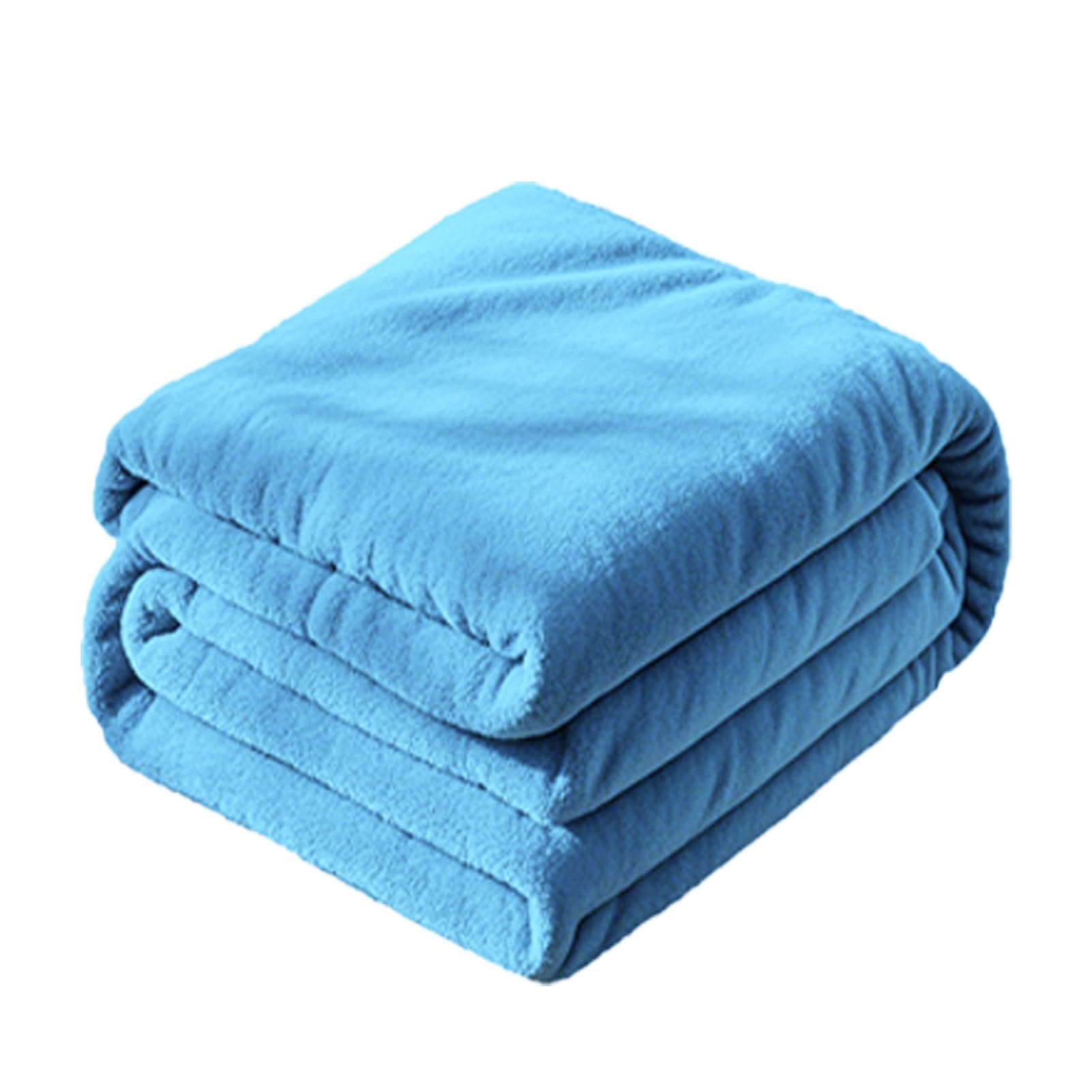 STGAO Fleece Throw Blanket 140 x 180 cm Fluffy Soft Warm Snuggle Sofa Bed Throws Support Customization for Bed, Couch, Settee, Travel, Fit All Season, Blue