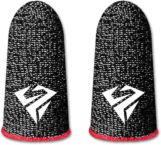 10 piezas de teléfono móvil para juegos con fundas de punta de dedo sensibles, a prueba de sudor, antideslizantes, antihuellas de huellas de fibra ultrafina, color rojo tipo 2