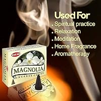 Vista 5 de Magnolia - Caja de 12 cajas, 10 conos cada una - HEM Incienso de la India