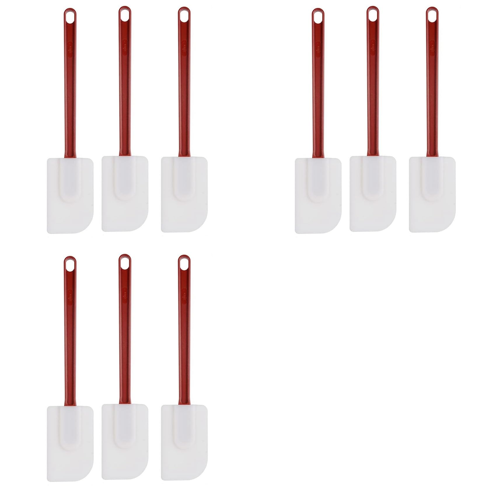 Hndhbfgrt 9Pack Spatulas Silicone Heat, Spatula Silicone, Rubber Scraper Spatula 10 Inches, Kitchen Use A