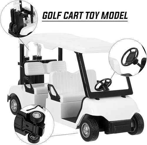 Miniatura 7 de VICASKY Mini carrito de golf fundido a presión, acción interactiva para adultos, elegante acento decorativo para el hogar, oficina, material para