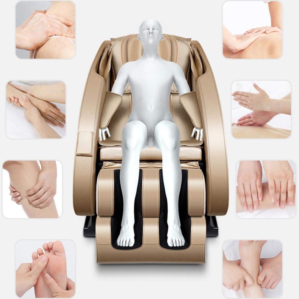 Sillón de relajación de Masaje Profesional, Sillón de Masaje de Gravedad Cero Sillón de Masaje reclinable con calefacción eléctrica de Cuerpo Completo Sofá de Masaje Shiatsu Intel