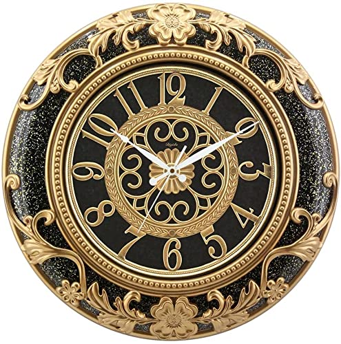 Horloge murale antique pour salon grande pendule vintage noire muette