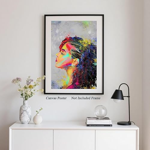 Miniatura 4 de Arte abstracto de pared, póster de reina negra afroamericana, impresiones motivacionales para chicas, obra de arte espiritual de mujer, estética