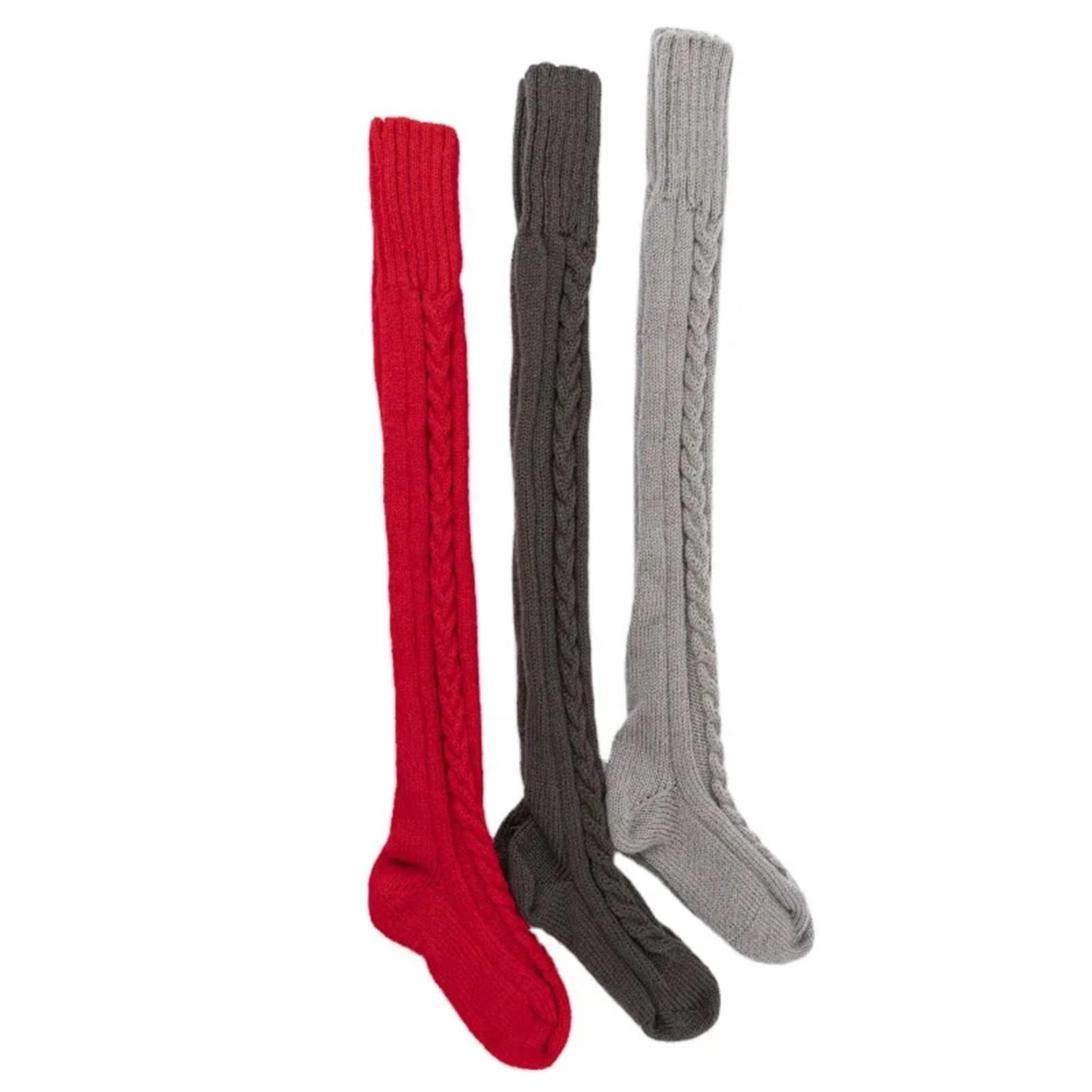 Scaldamuscoli Donna Scaldamuscoli invernali da donna, caldi e traspiranti, lunghi fino al ginocchio, in maglia di lana elasticizzata