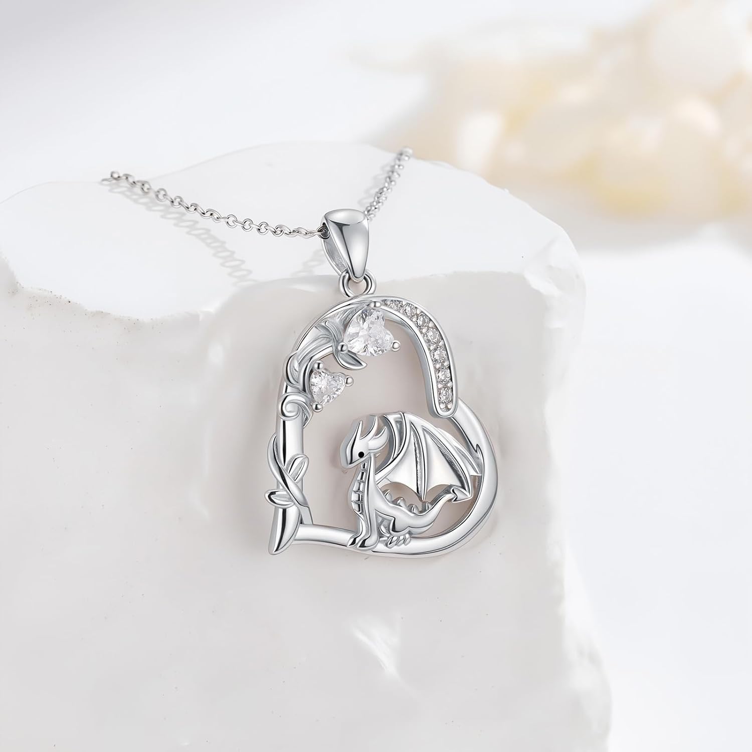 Heart Animal Necklace 925 Sterling Silver Cute Animal Pendant Jewelry Birthday Gifts for Women Girlfriend Mom Animal Lovers - Image 3