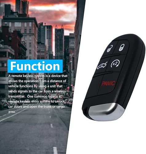 Miniatura 3 de M3N-40821302 433 Mhz 5 botones de entrada remota sin llave para Dodge Charger 2011-2018 para Dodge Challenger 2015-2018 Reemplazar 56046759AA