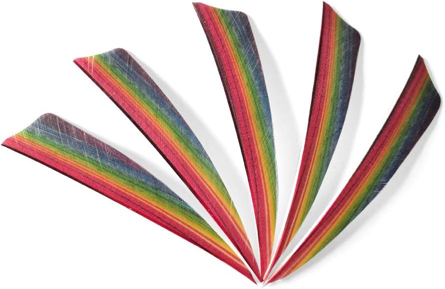 SHARROW Archery Arrows Feather Fletching 4inch Real Turkey Vanes Shield Cut Right Wing Feather for Bow Hunting Target Shooting 50pcs