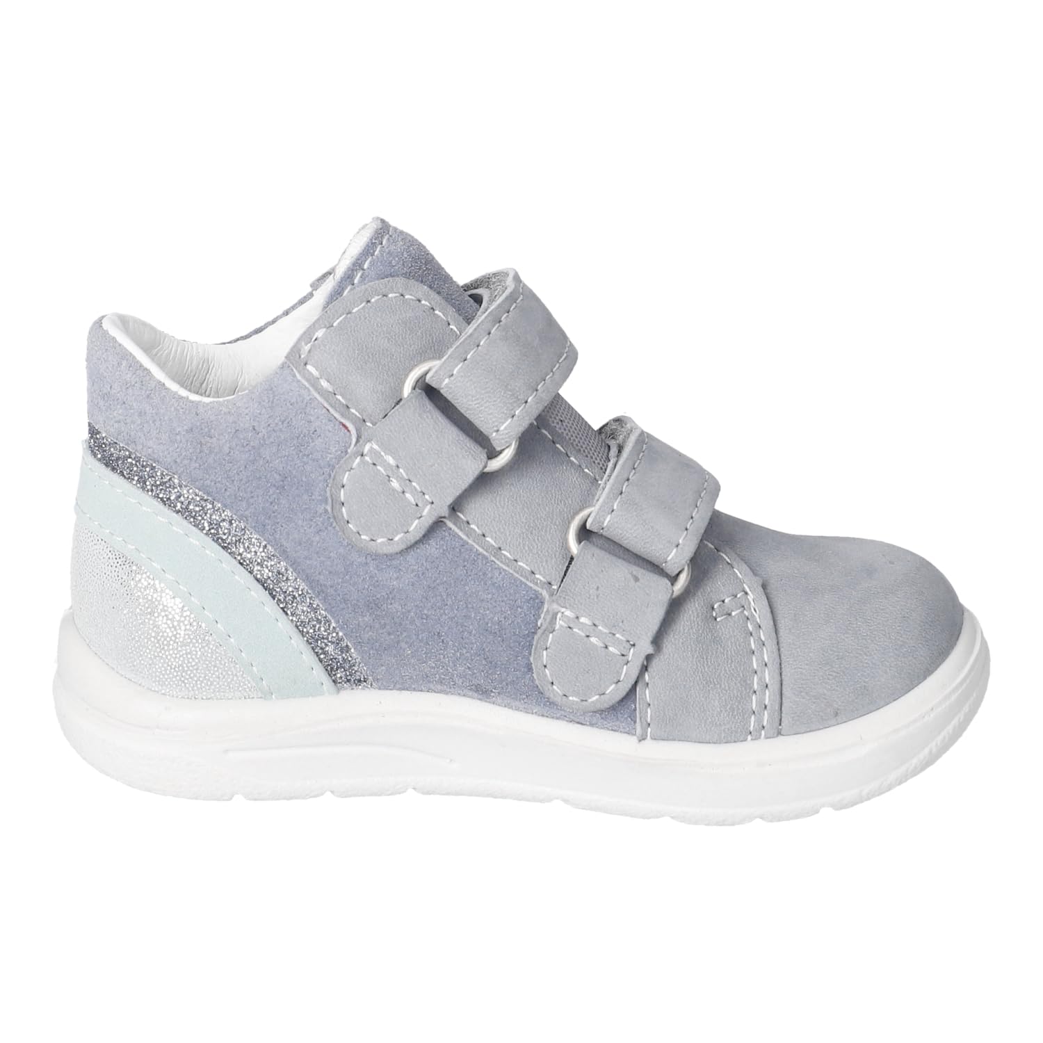 RICOSTA Mädchen Stiefel Lara, Kinder Lauflernschuhe, Weite: MITTEL, lose Einlage, Sympatex, wasserdicht, Klettstiefel, Booties, calcit (130), 26 EU
