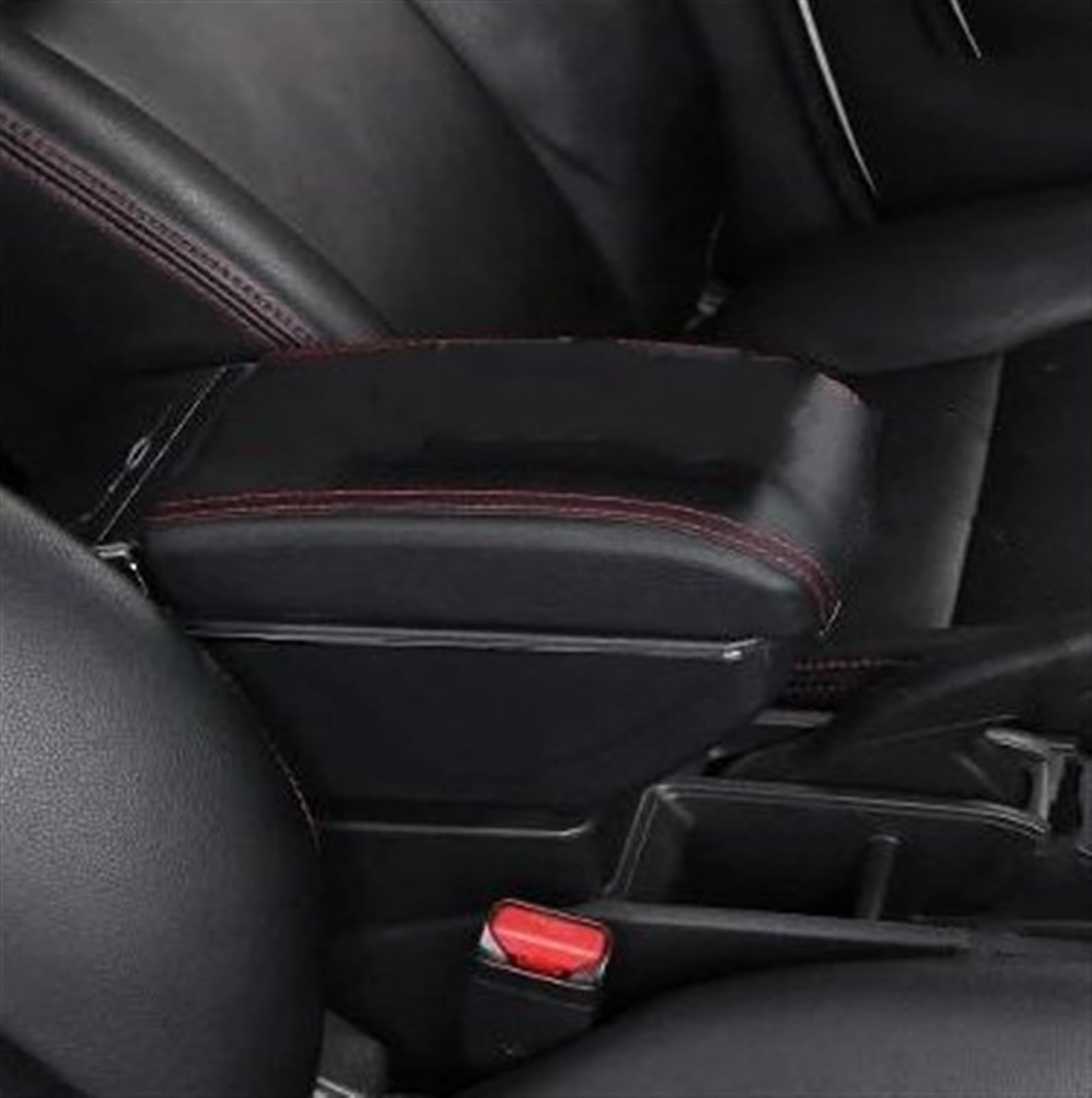 NMJLQW Storage Rack Car Center Console Storage Box Multifunctional Armrest Storage Box Interior Accessories For Rapid(D Black Red)