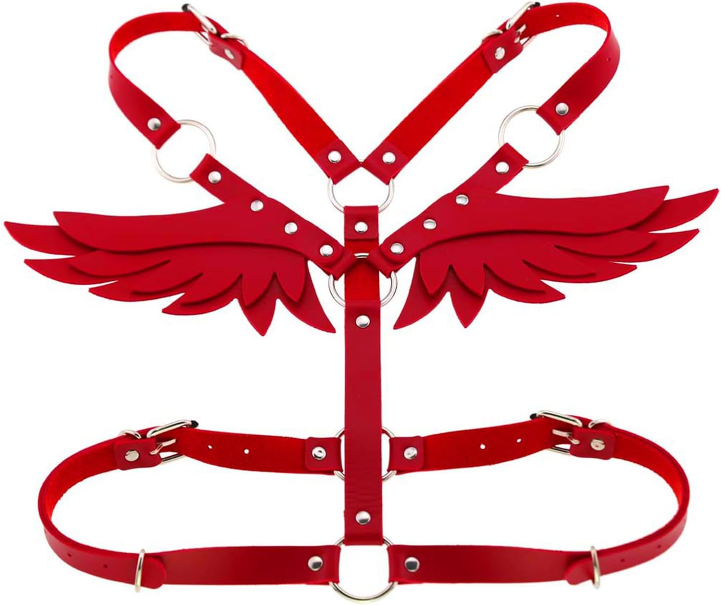 LQIKARLBody Harness Women Fashion with Wing Chest Waist Cage Belt Sex Bondage Harness Punk Gothic Accessories Adjustable Plus Size Women Erotic Bondagewear Lingerie Harness Cosplay Rave Halloween Outfit