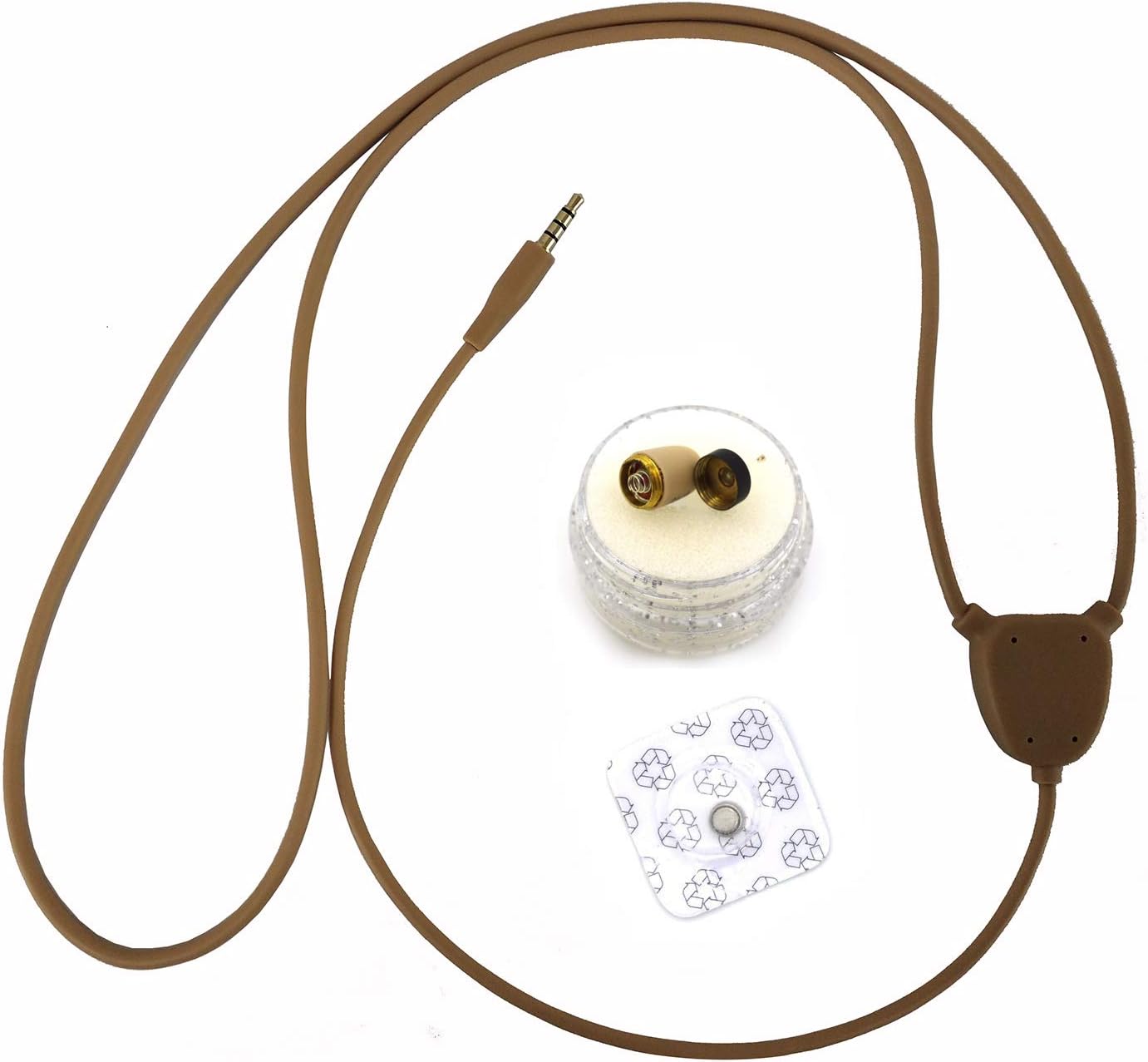 Invisible Earpiece and Wireless Inductive Loop kit for Cell Phone, Transfer Sound to Mini Earpiece for Covert Voice Conversation and Listen Music