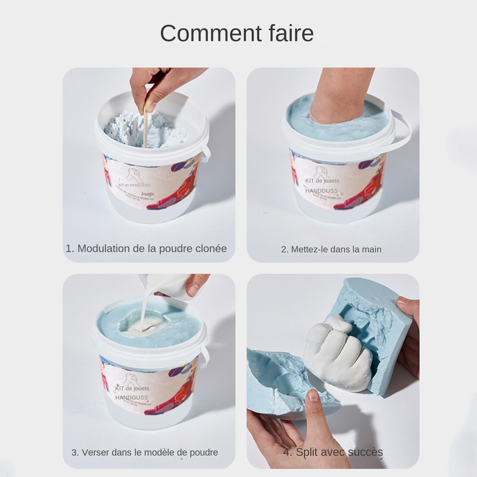 Kit de Moulage de Main Fournitures de Fêtes Romantiques Réalistes et