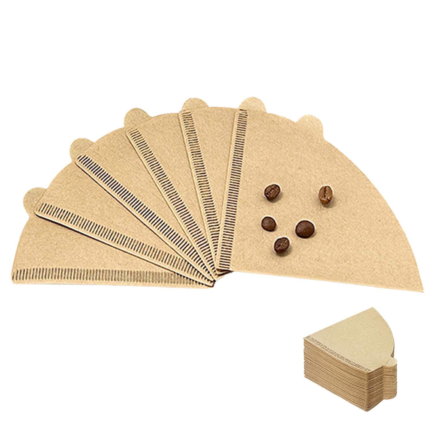 Amazon.com: Cone Coffee Filters, Disposable Natural Paper Filters,1-2 ...