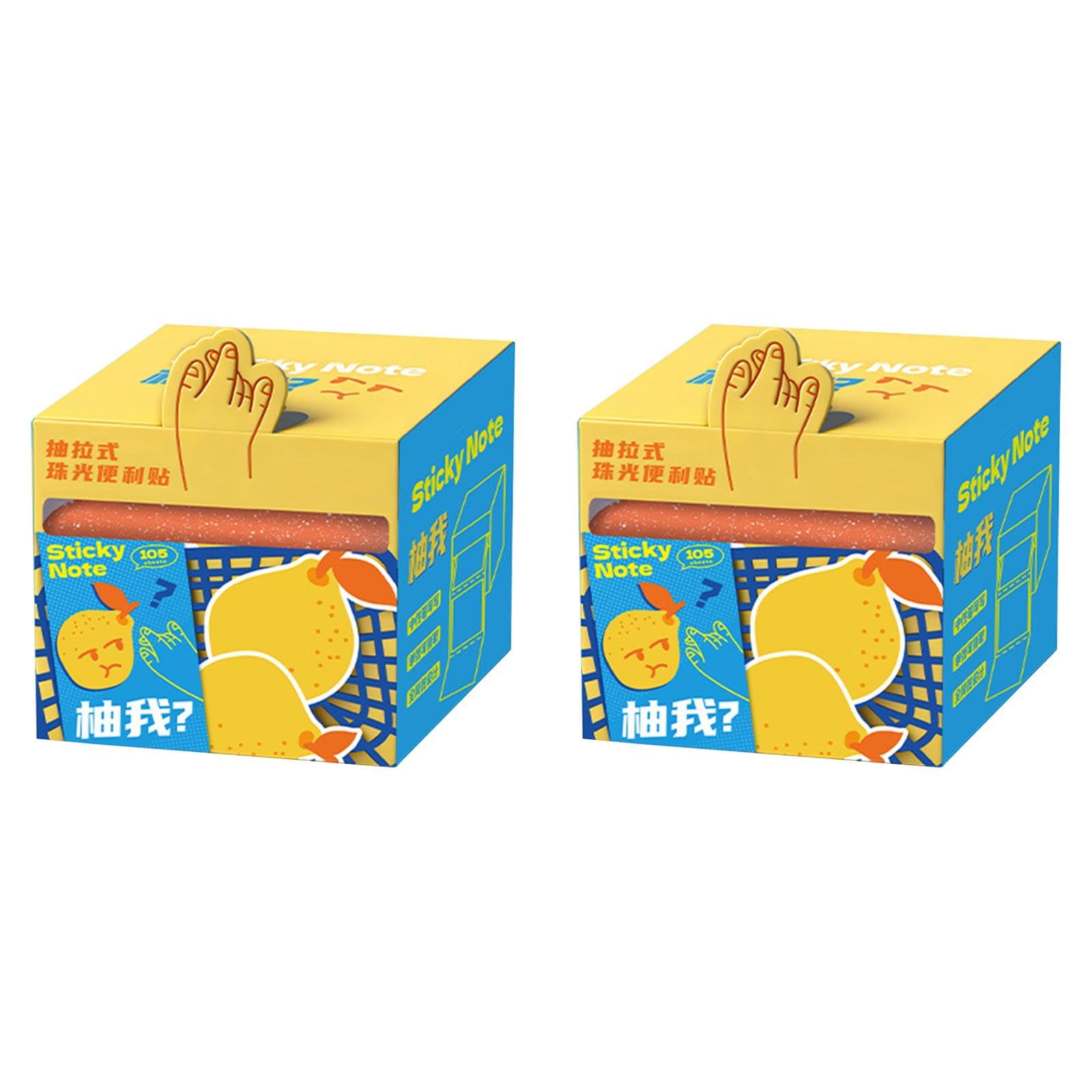 Transparent Sticky Notes, Glitter Pull-Out Cute Sticky Note Pads，2pc