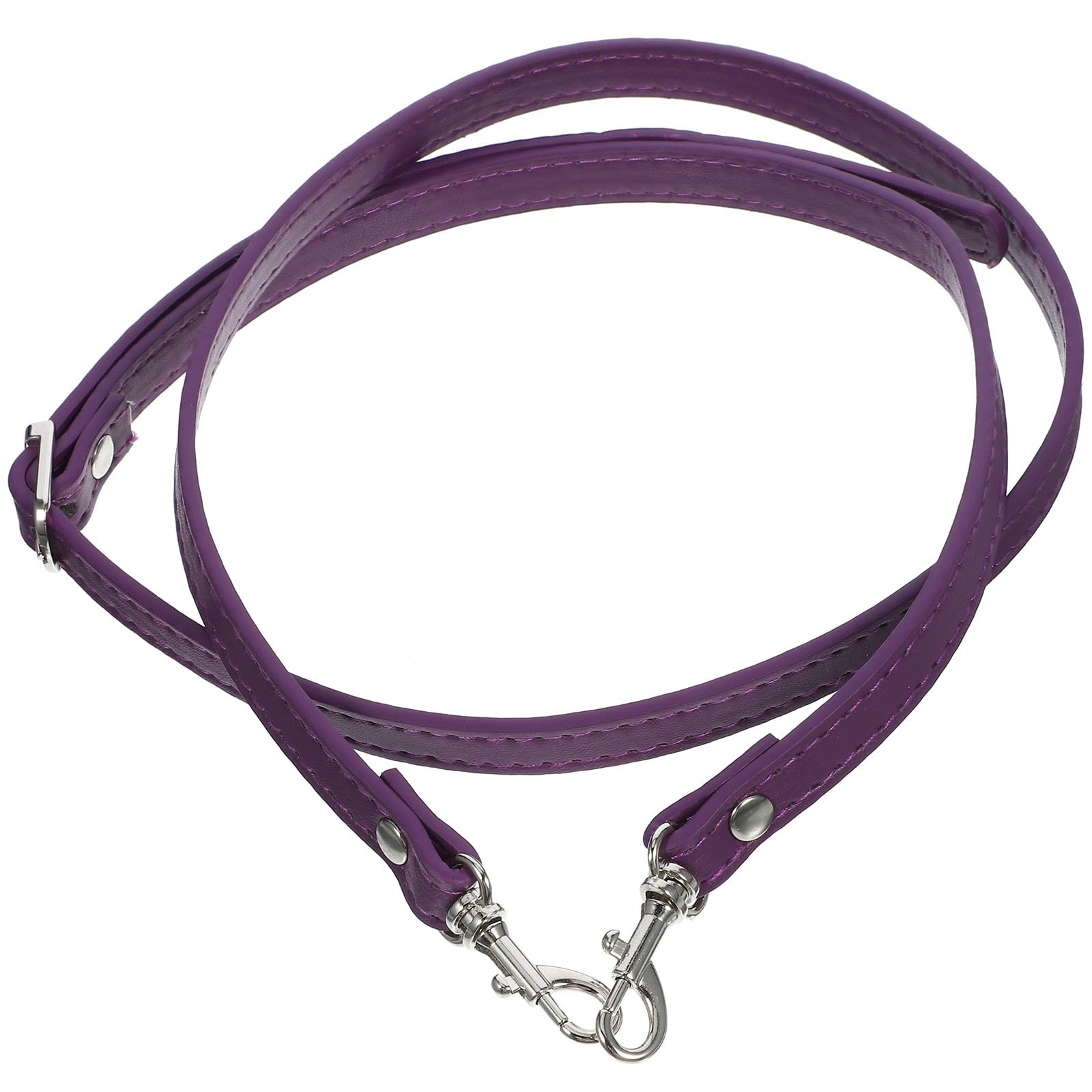 Alipis Bag Strap Adjustable Leather Crossbody Shoulder Strap with Buckles for Messenger Satchel Briefcase 120Cm Purple Sturdy Replacement Handle