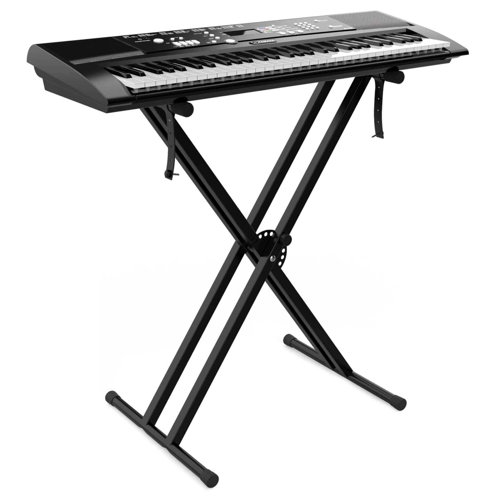 Audibax Onyx 120 - Supporto per Tastiera a Doppia Forbice - Supporto per Tastiera Musicale Elettronica - Sistema di Regolazione con Snodo Easy Lock - Carico di 25 kg - Tastiere da 61, 76 e 88 Tasti