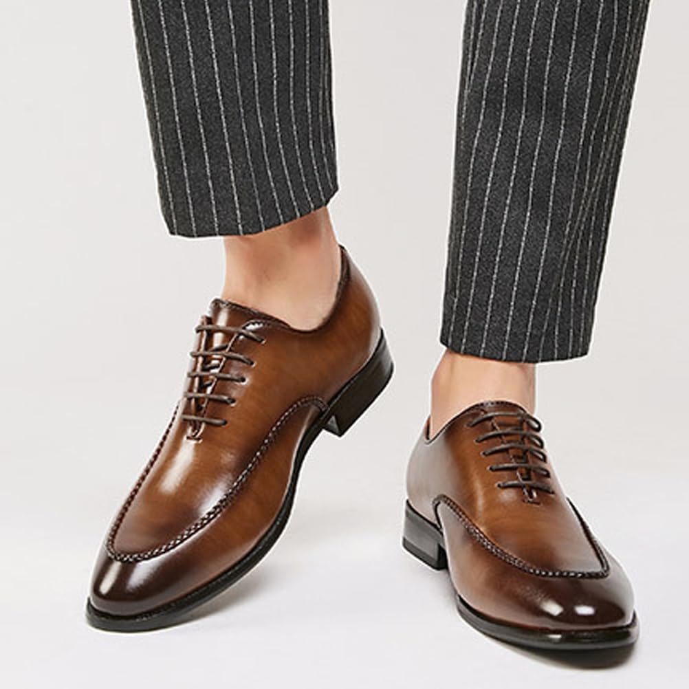 Hombres Formal Cordones Zapatos De Cuero Brogue Derby Negocios Trabajo Zapatos Oficina Vestido