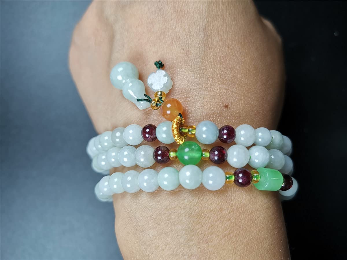 Armband Natürliches hellgrünes Jade-Armband für Frauen, Glücksbringer-Jade-Perlen, elastisches Armband für Weihnachten, Thanksgiving, Geschenke, Damenschmuck