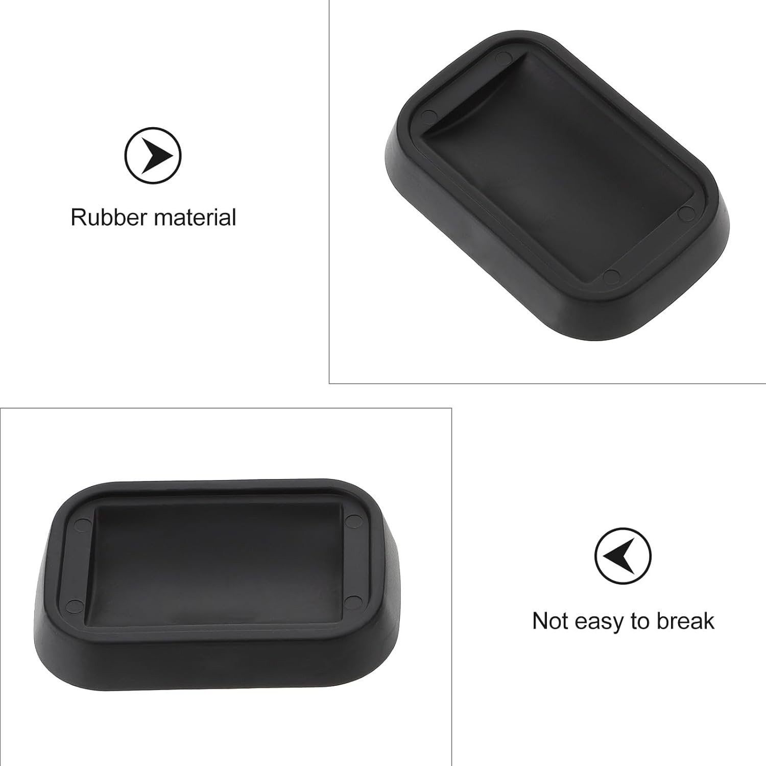 8Pcs Black Rubber Furniture Caster Cups Bed Stoppers for Hardwood Floor Furniture Wheel Stopper Anti-Slip Pads Leg Protectors