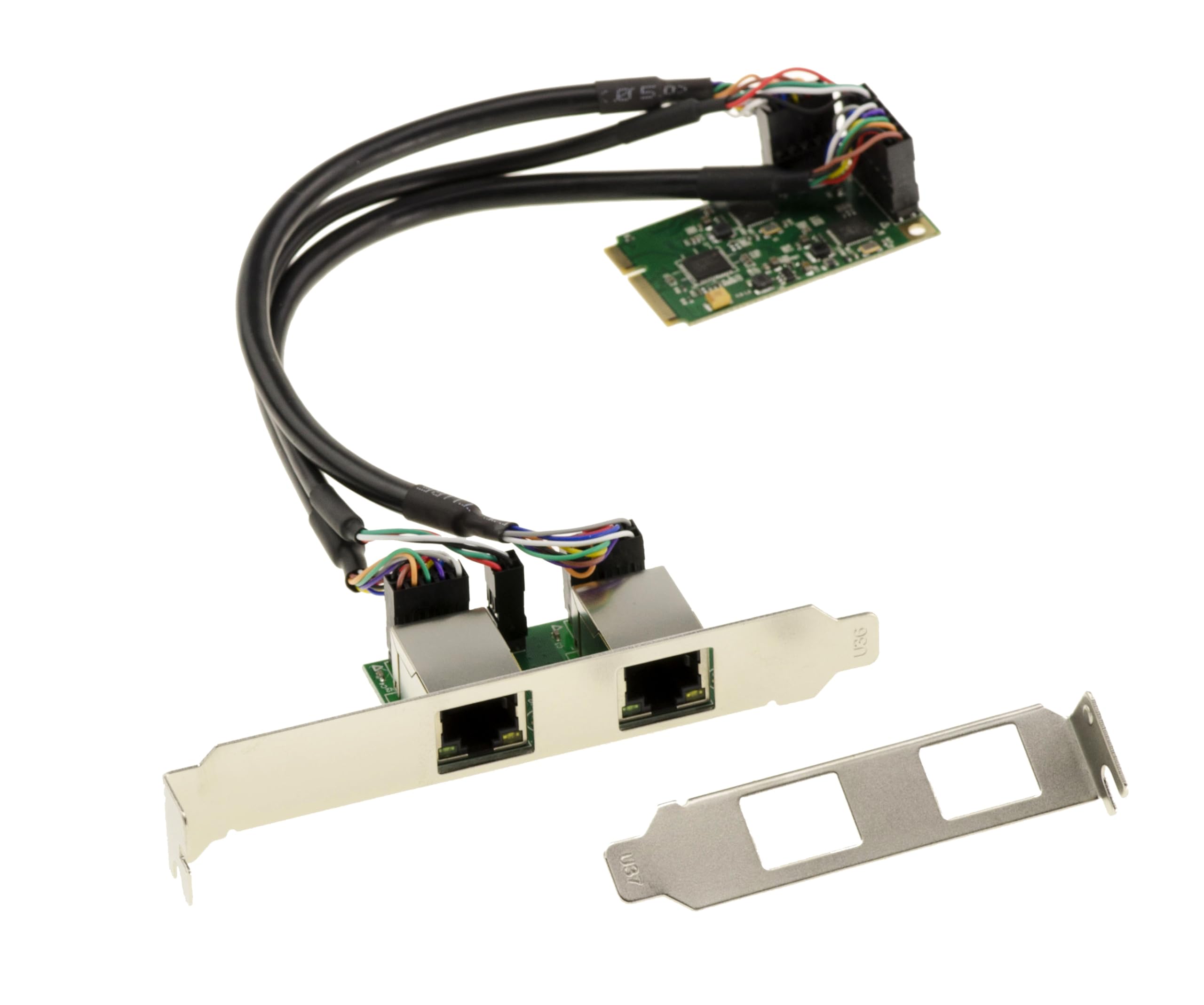 KALEA-INFORMATIQUE 2-portowa karta kontrolera ethernet Mini PCI Express LAN GIGABIT z dwoma chipsetami Realtek RTL8111
